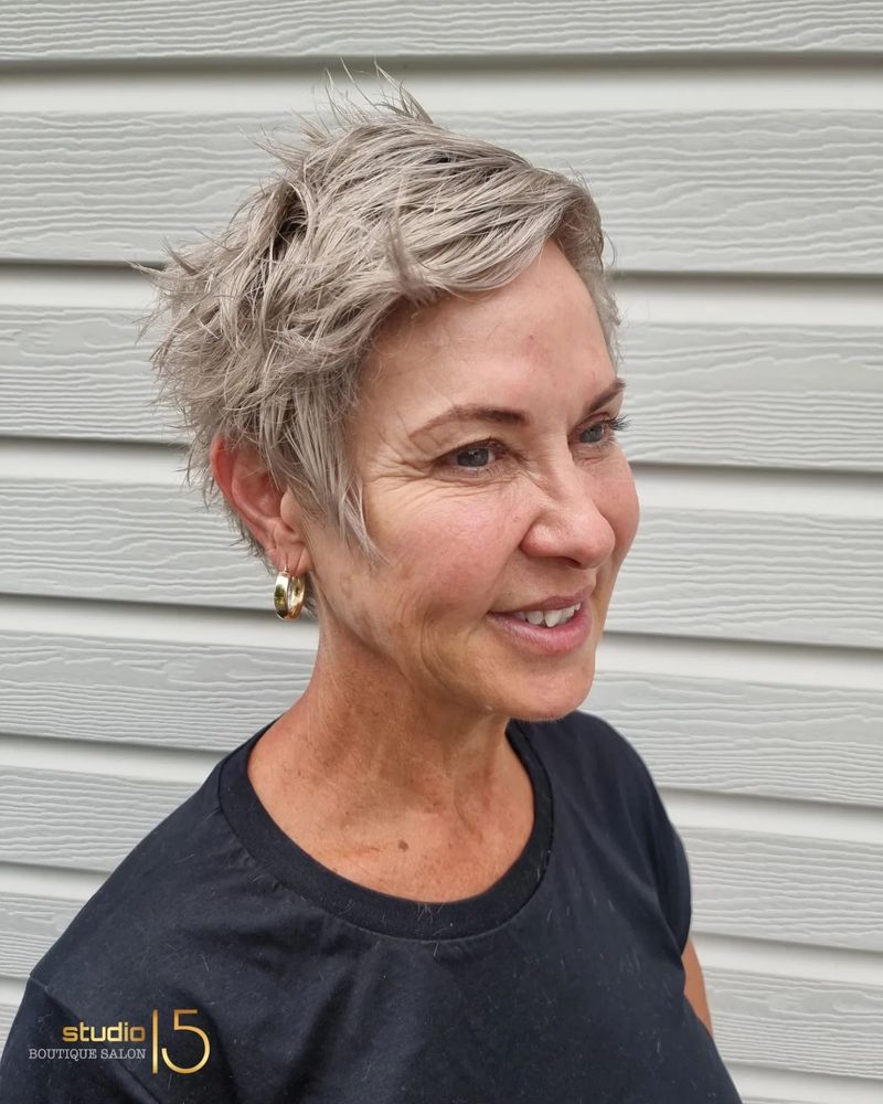 Textured pixie cut at Studio 15 hair salon Waipapa Northland