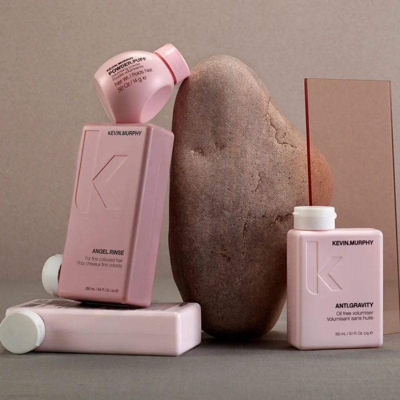 Kevin Murphy professional hair care products including Angel Rinse, Powder Puff, and Anti Gravity used at Studio 15 Waipapa
